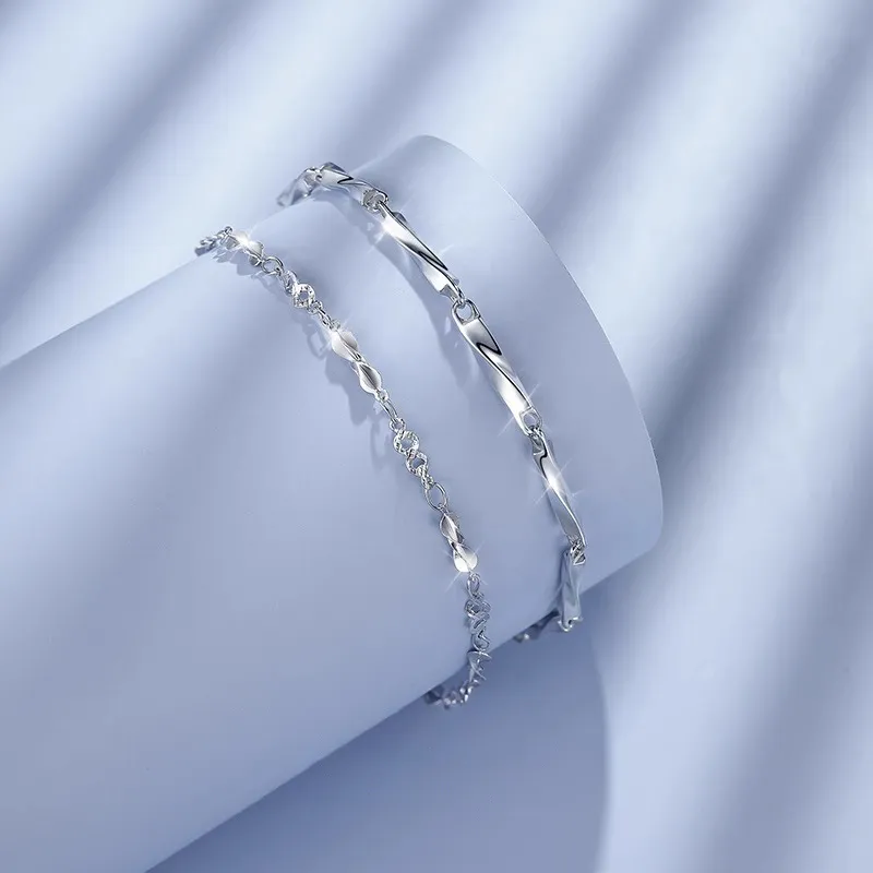 ZHIAIYONGHENG S925 Silver Bracelets Unisex-2