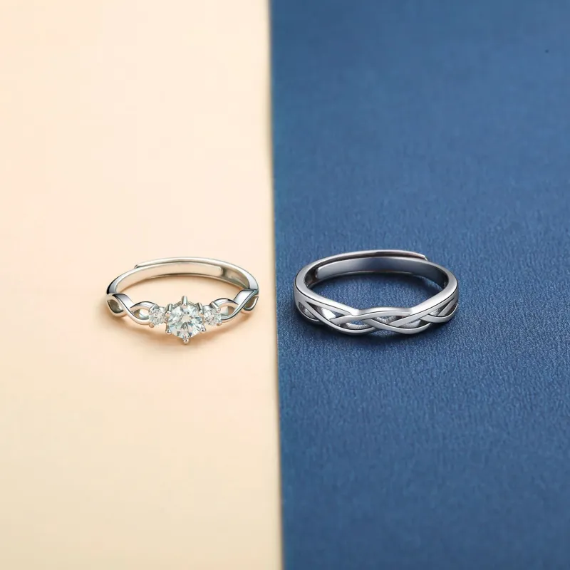 ZHIAIYONGHENG 999 Fine Silver Rings Unisex-5