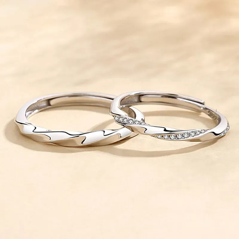 ZHIAIYONGHENG 999 Fine Silver Rings Unisex-3