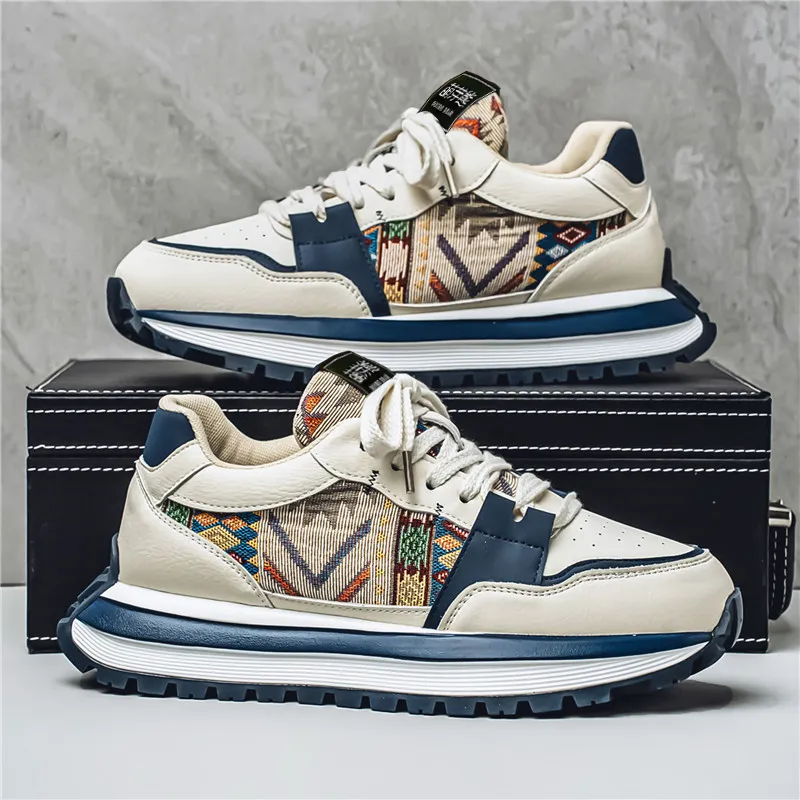 Budding Bear Slip Resistant, Abrasion Resistant, Breathable, Height Increasing Low Top Casual Shoes Men's Box-3