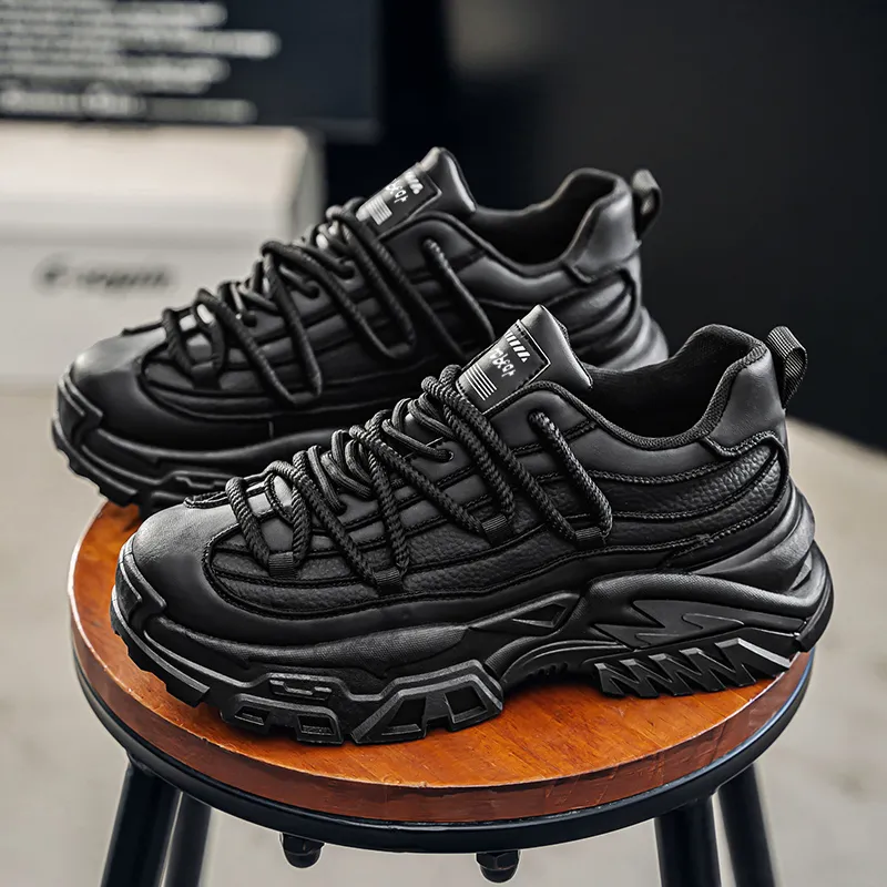Budding Bear Slip Resistant, Abrasion Resistant, Lightweight, Height Increasing Low Top Chunky Sneakers Men's-9