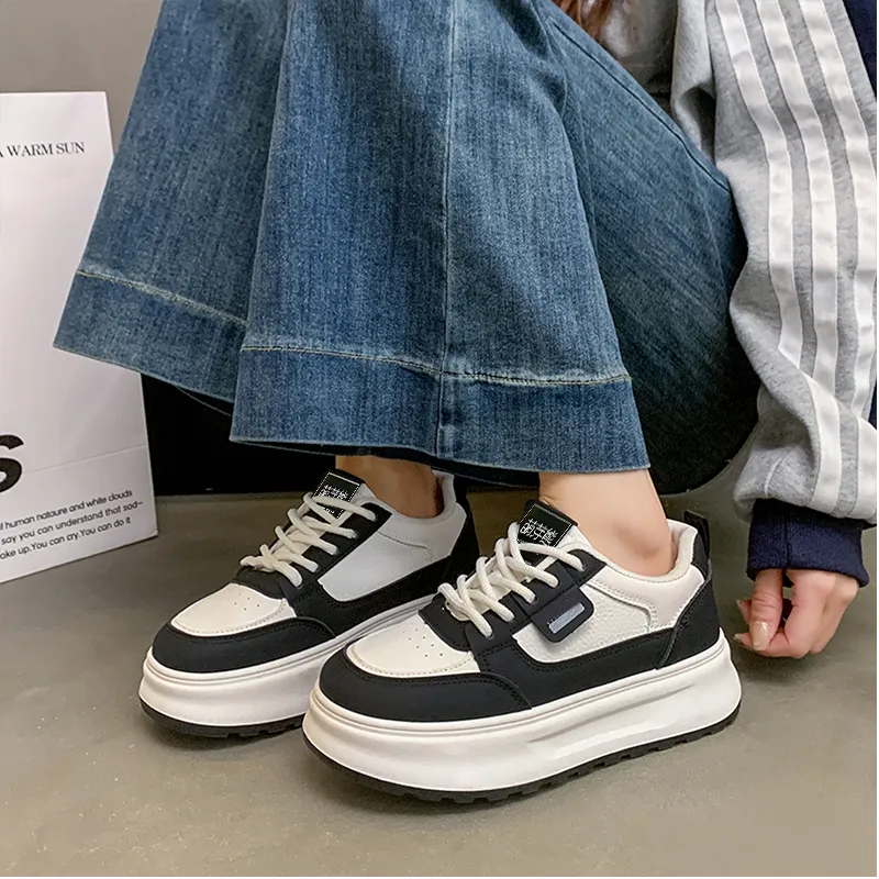 Budding Bear Anti-Slip And Wear-Resistant Height Increasing Low-Top Skateboard Shoes Women's-31