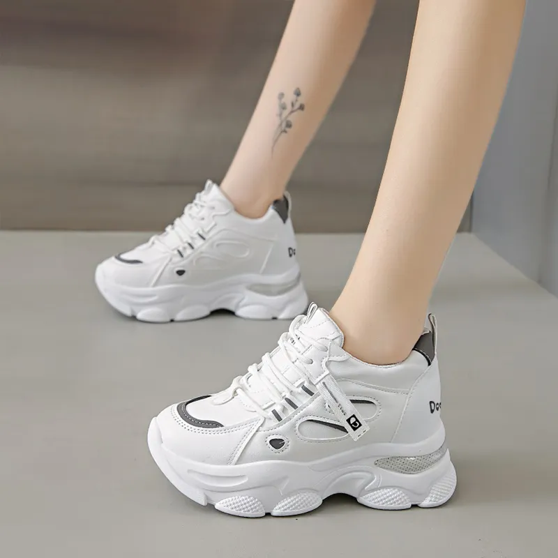 Budding Bear Chunky Sneakers Women's Mid Top Khaki-19