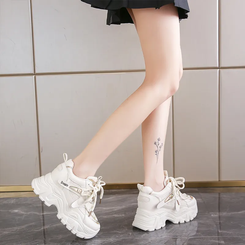 Budding Bear Abrasion Resistant Breathable Slip Resistant Low Top Chunky Sneakers Women's-31