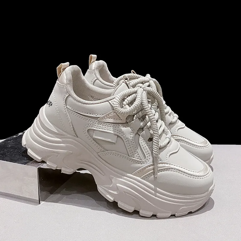 Budding Bear Anti-Slip And Wear-Resistant Lightweight Height Increasing Low-Top Chunky Sneakers Women's-17