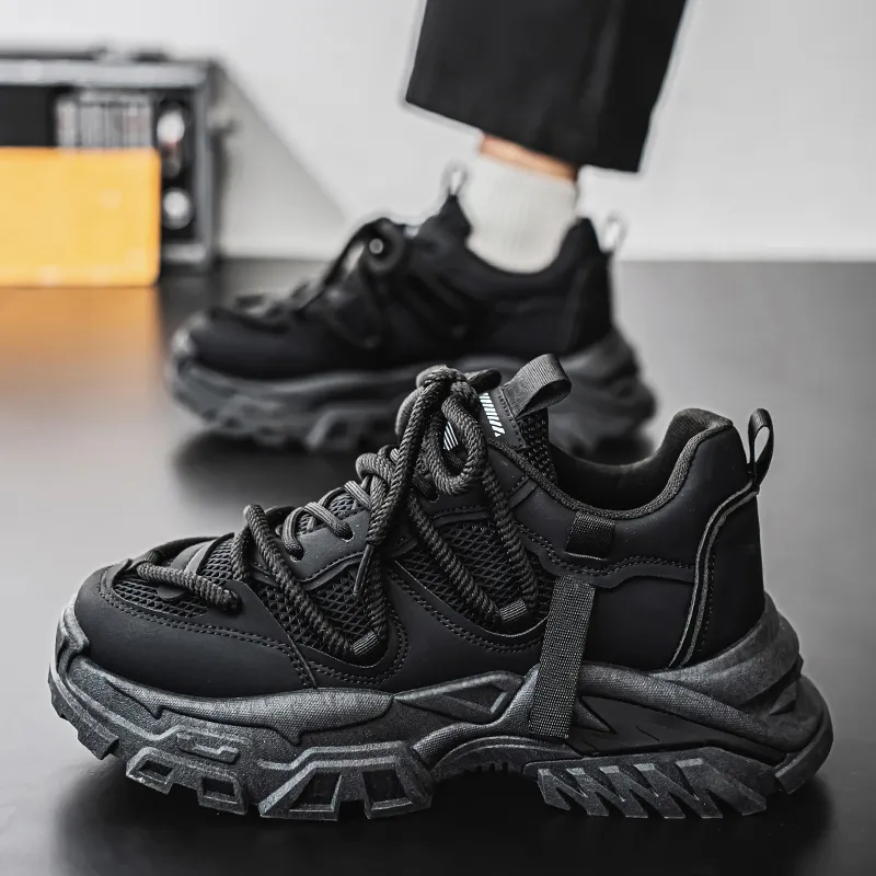 Budding Bear Anti Slip Wear Resistant Breathable Height Increasing Low Top Chunky Sneakers Men's Box-17