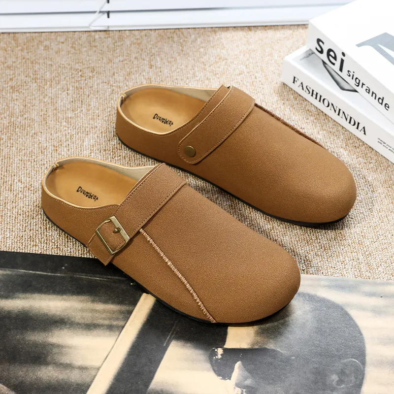 Budding Bear Quiet Abrasion Resistant Wrap toe Slippers Men's-1