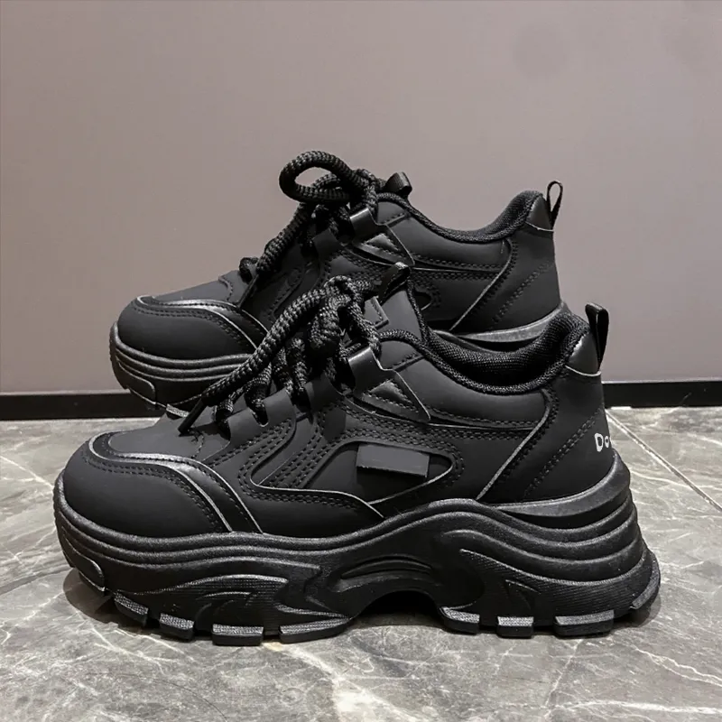 Budding Bear Anti-Slip And Wear-Resistant Lightweight Height Increasing Low-Top Chunky Sneakers Women's-11