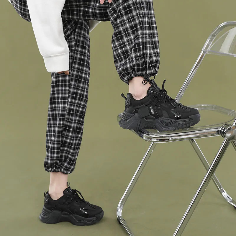Budding Bear Anti-Slip And Wear-Resistant Lightweight Height Increasing Low-Top Chunky Sneakers Women's-28