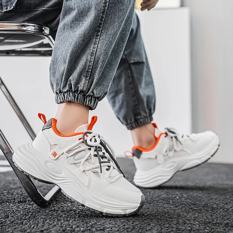 Budding Bear Anti-Slip Wear-Resistant Breathable Height Increasing Low-Top Chunky Sneakers Men's Box-11
