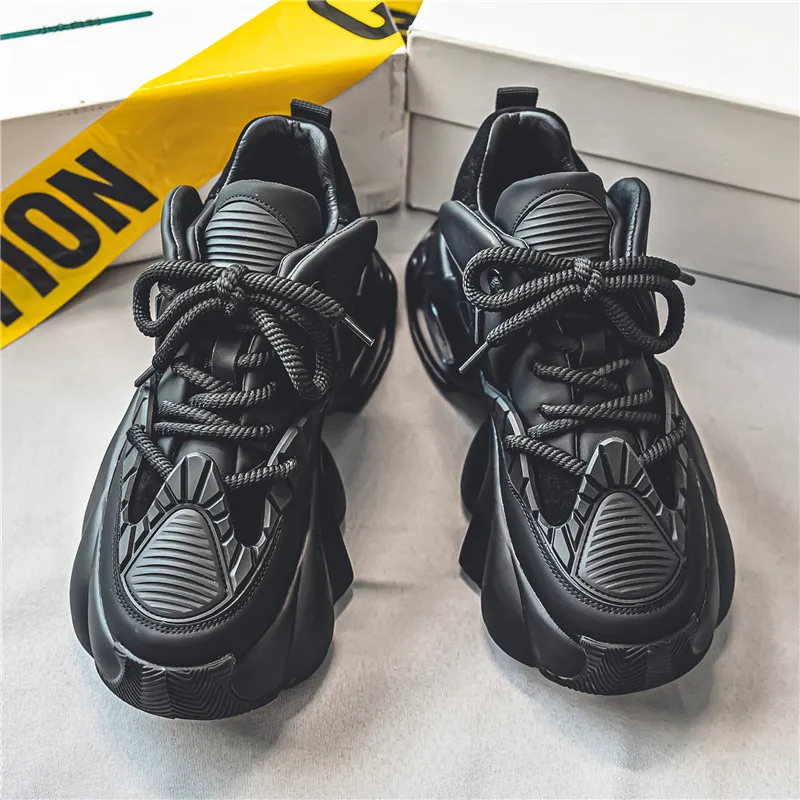 Budding Bear Anti-Slip And Wear-Resistant Lightweight Height Increasing Low-Top Chunky Sneakers Men's-5