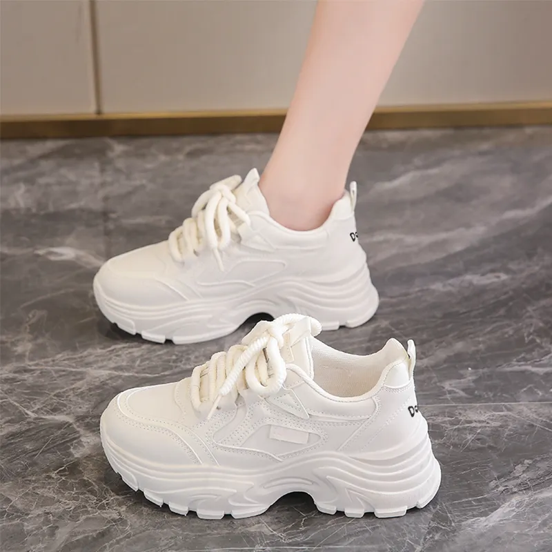 Budding Bear Anti-Slip And Wear-Resistant Lightweight Height Increasing Low-Top Chunky Sneakers Women's-13