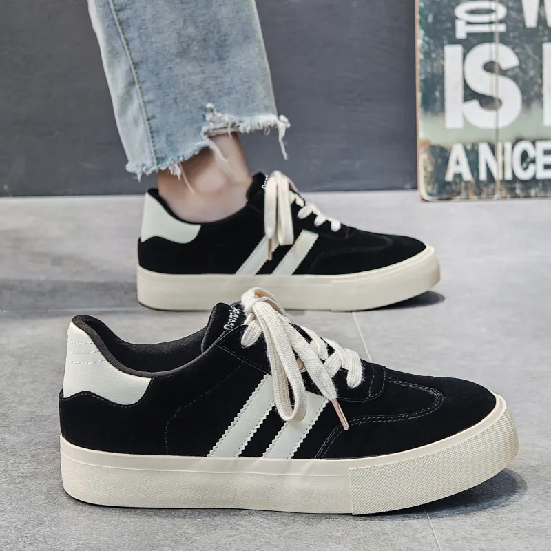 Budding Bear Slip Resistant, Abrasion Resistant, Lightweight, Height Increasing Low Top Skateboard Shoes Men's-13
