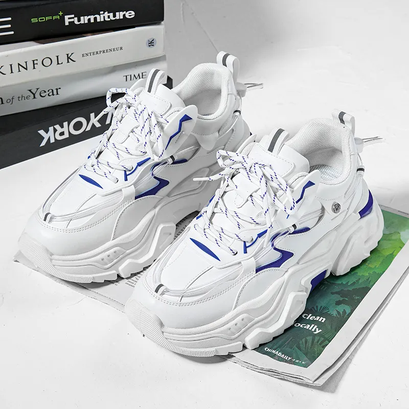 Budding Bear Slip Resistant, Abrasion Resistant, Lightweight, Height Increasing Low Top Chunky Sneakers Men's-2