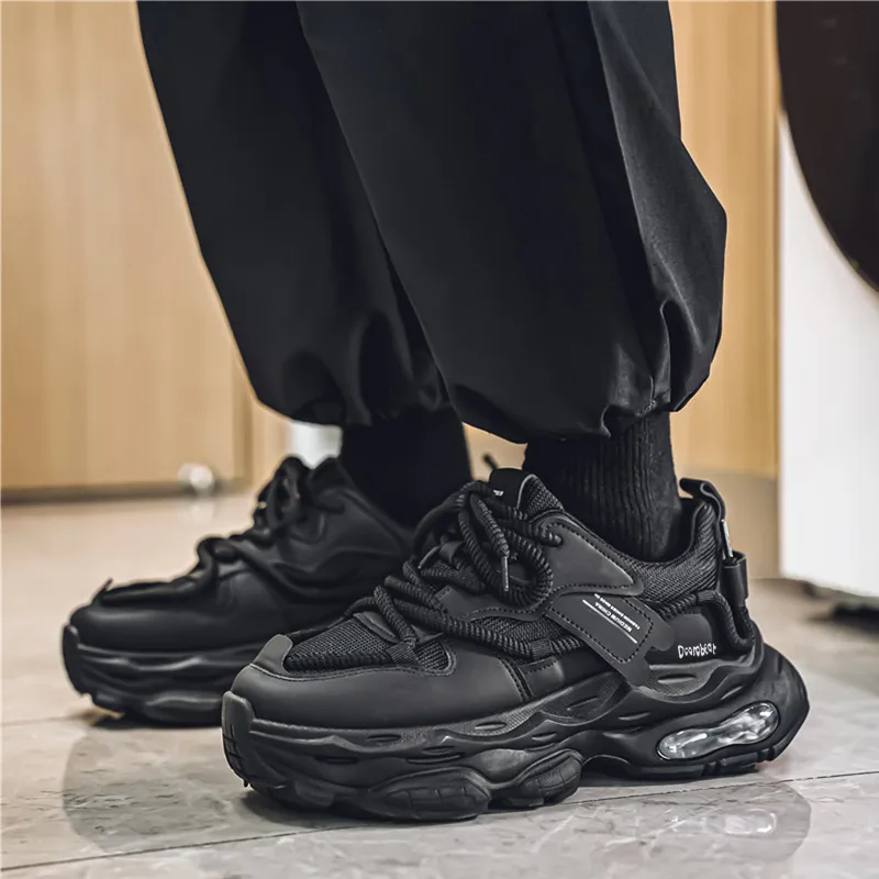 Budding Bear Slip-Resistant Breathable Lightweight Height Increasing Low-Top Chunky Sneakers Men's-14