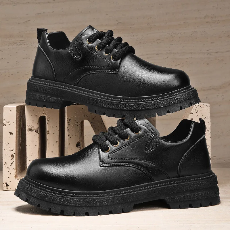 Budding Bear Anti Slip Wear Resistant Water Resistant Height Increasing Low Top Casual Shoes Men's-2