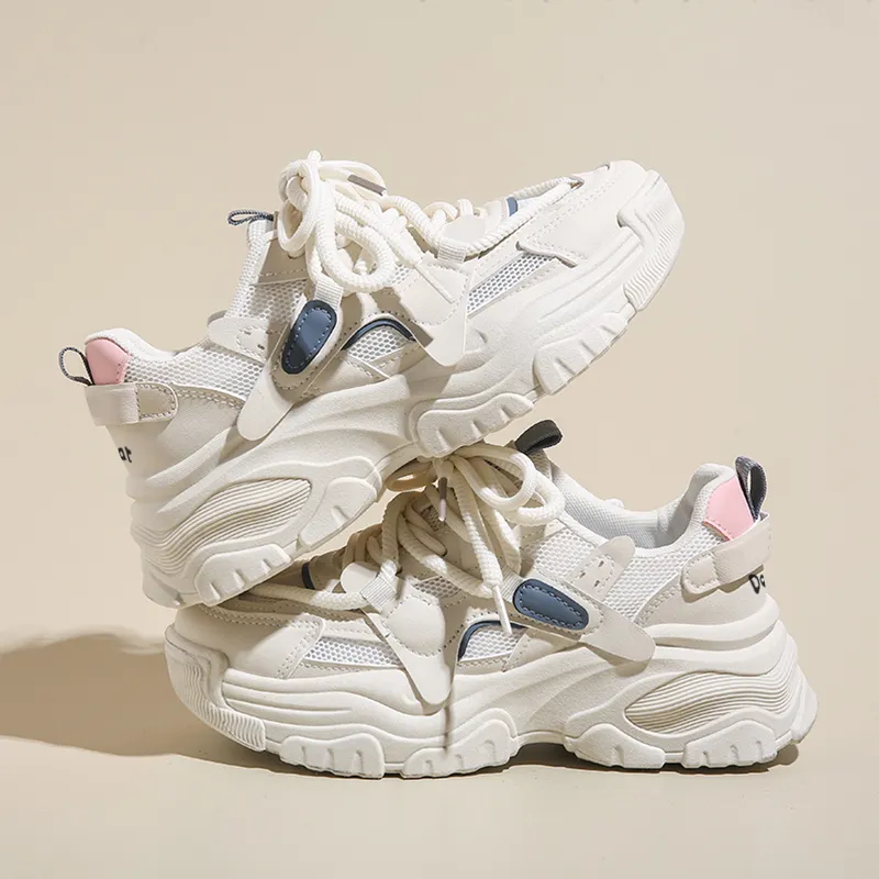 Budding Bear Slip Resistant, Breathable, Lightweight, Height Increasing Low Top Chunky Sneakers Women's-15