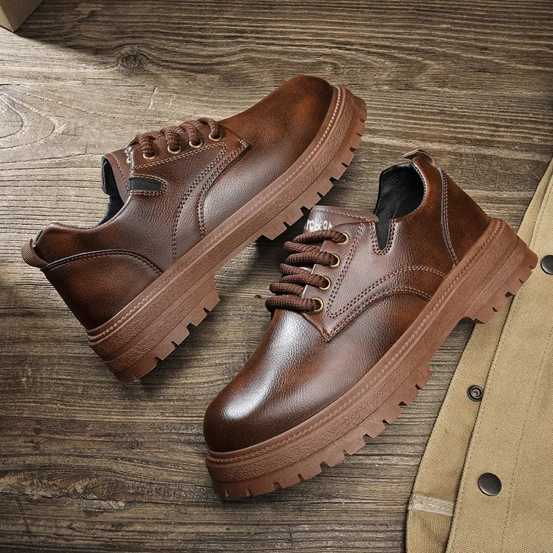 Budding Bear Anti Slip Wear Resistant Water Resistant Height Increasing Low Top Casual Shoes Men's-32