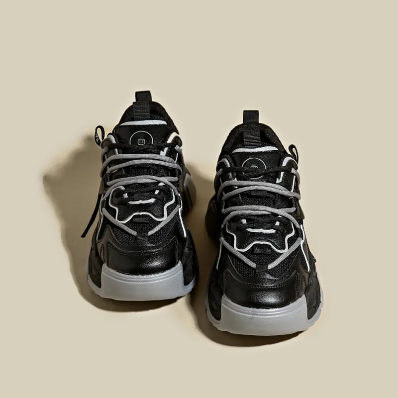 Budding Bear Anti-Slip Wear-Resistant Breathable Height Increasing Low-Top Chunky Sneakers Women's-20