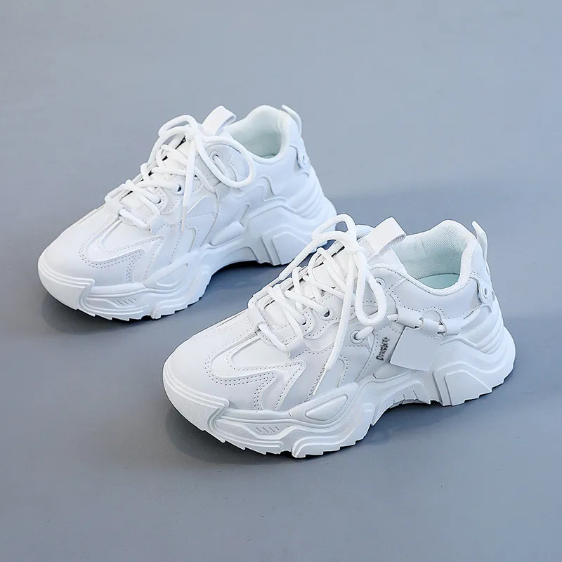 Budding Bear Anti-Slip And Wear-Resistant Lightweight Height Increasing Low-Top Chunky Sneakers Women's-7