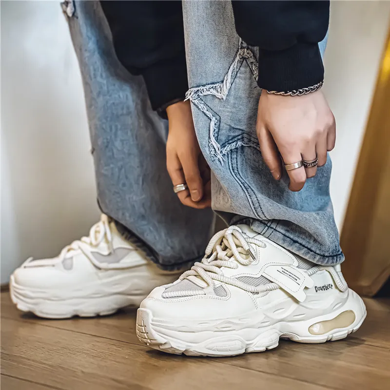 Budding Bear Slip-Resistant Breathable Lightweight Height Increasing Low-Top Chunky Sneakers Men's-4