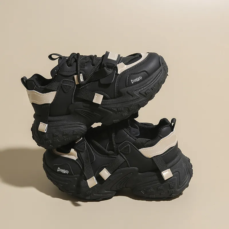 Budding Bear Anti Slip Wear Resistant Breathable Lightweight Height Increasing Low Top Chunky Sneakers Women's-8