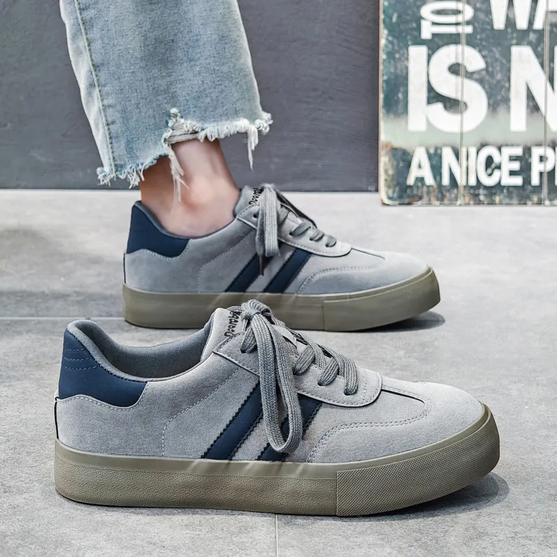 Budding Bear Slip Resistant, Abrasion Resistant, Lightweight, Height Increasing Low Top Skateboard Shoes Men's-7
