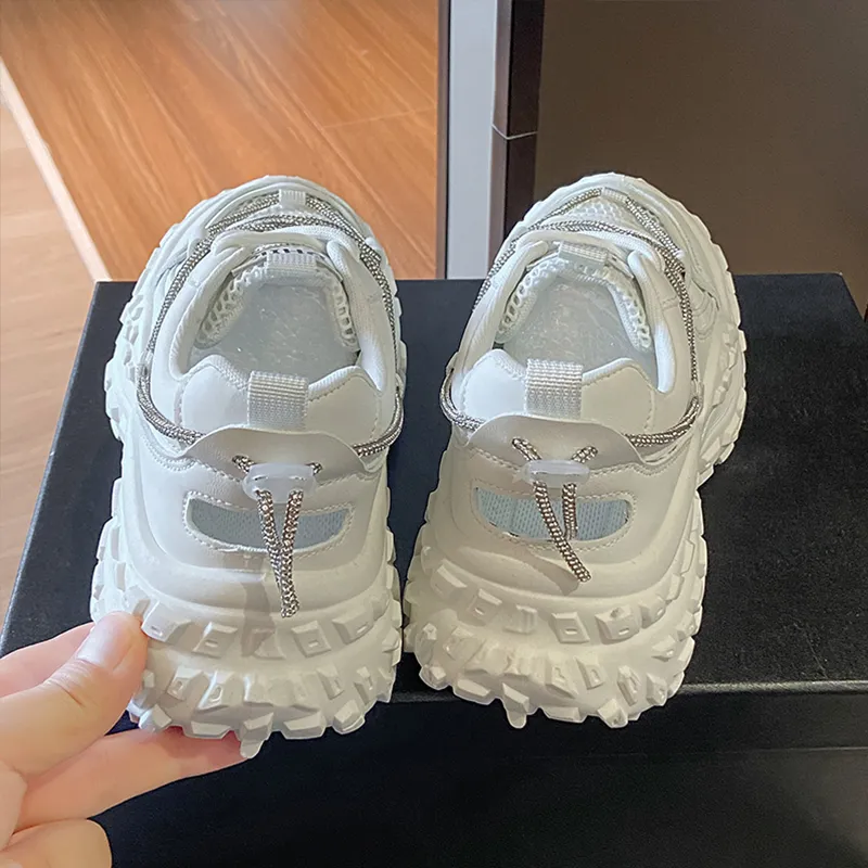 Budding Bear Anti-Slip Wear-Resistant Breathable Height Increasing Low-Top Chunky Sneakers Women's Box-22