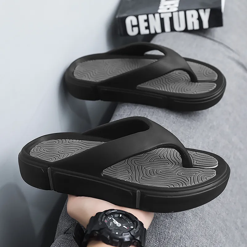 Budding Bear EVA Quiet Odor Resistant Abrasion Resistant Slip Resistant Flip Flops Men's-1