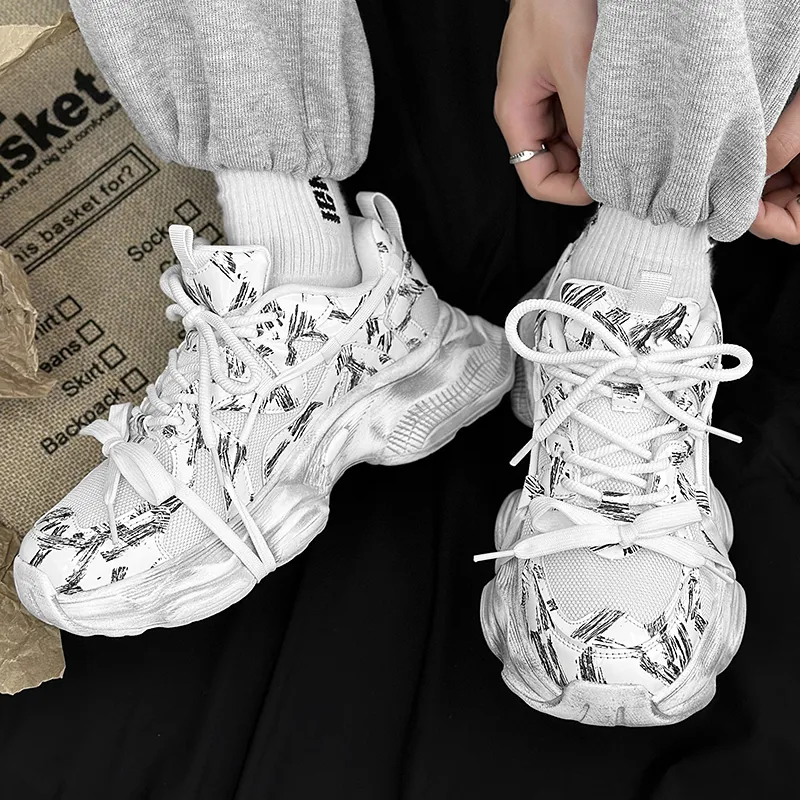 Budding Bear Slip Resistant, Abrasion Resistant, Lightweight, Height Increasing Low Top Chunky Sneakers Unisex-9