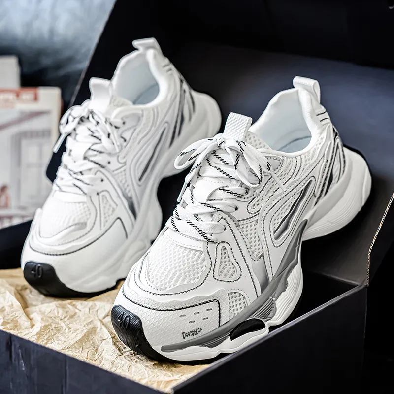 Budding Bear Anti Slip And Wear Resistant Height Increasing Low Top Chunky Sneakers Men's-15