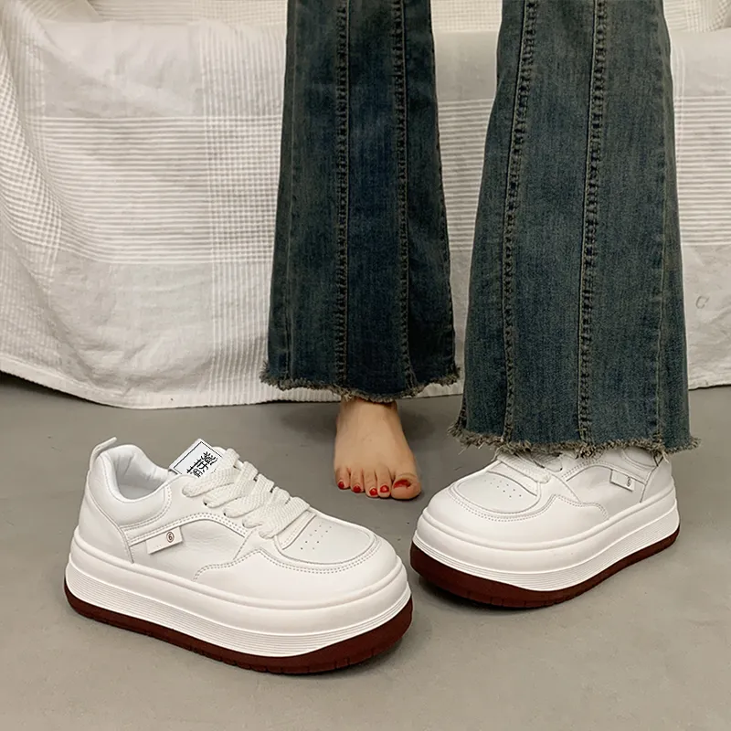 Budding Bear Slip Resistant, Abrasion Resistant, Lightweight, Height Increasing Low Top Skateboard Shoes Women's-24