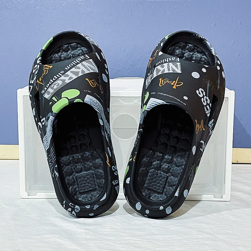 Budding Bear EVA Quiet Slip Resistant Odor Resistant Abrasion Resistant Slide Slippers Men's-1