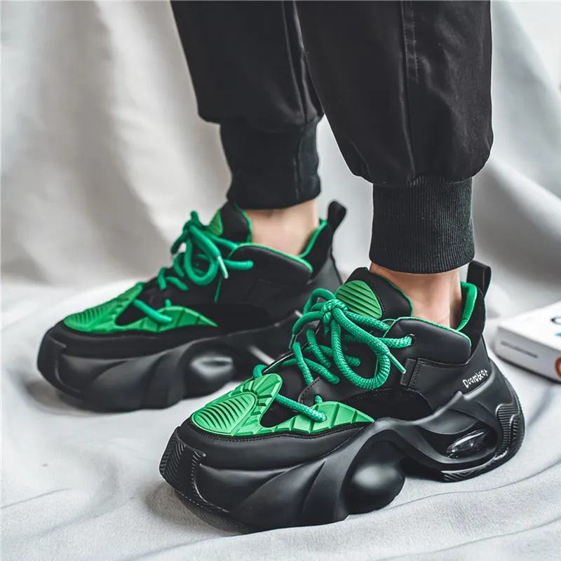 Budding Bear Anti-Slip And Wear-Resistant Lightweight Height Increasing Low-Top Chunky Sneakers Men's-20