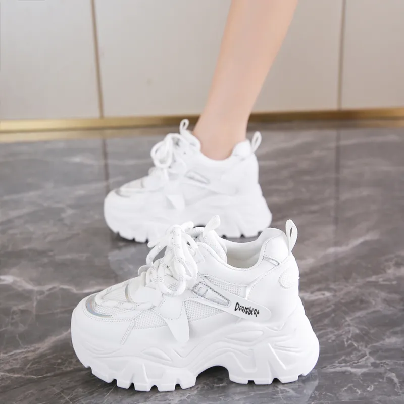 Budding Bear Abrasion Resistant Breathable Slip Resistant Low Top Chunky Sneakers Women's-38