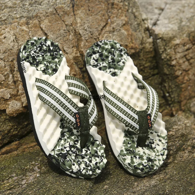 Budding Bear EVA Stitching Quiet Odor Resistant Abrasion Resistant Slip Resistant Flip Flops Men's-9