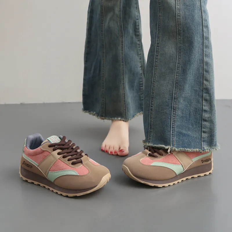 Budding Bear Anti-Slip And Wear-Resistant Lightweight Height Increasing Low-Top Casual Shoes Women's-6
