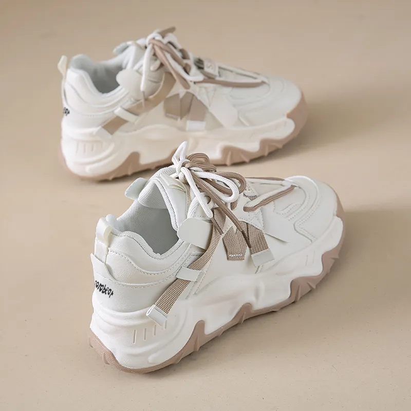 Budding Bear Slip Resistant, Abrasion Resistant, Lightweight, Height Increasing Low Top Chunky Sneakers Women's-11