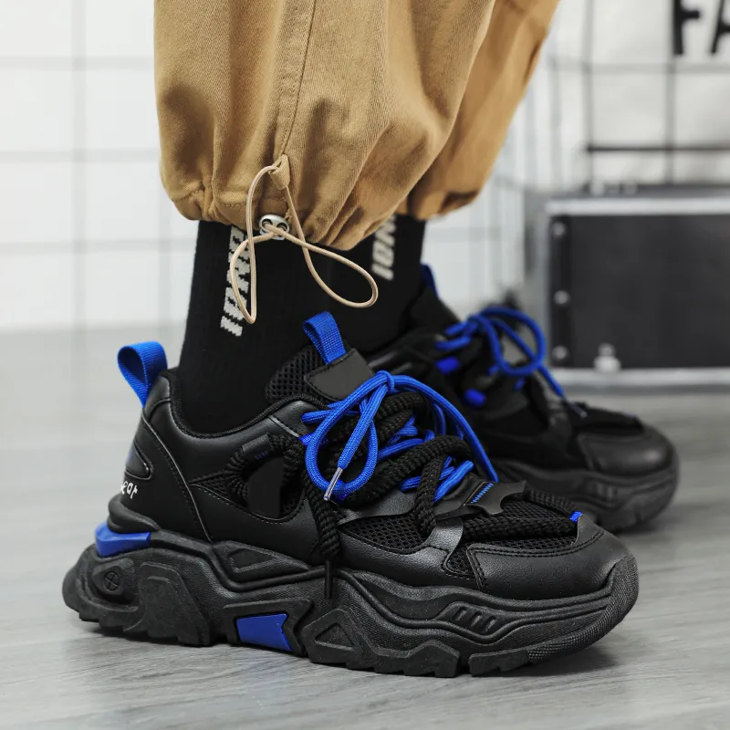 Budding Bear Anti-Slip Wear-Resistant Breathable Height Increasing Low-Top Chunky Sneakers Men's Box-11