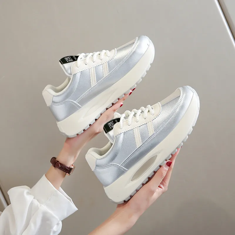 Budding Bear Slip Resistant, Abrasion Resistant, Lightweight, Height Increasing Low Top Casual Shoes Women's-13