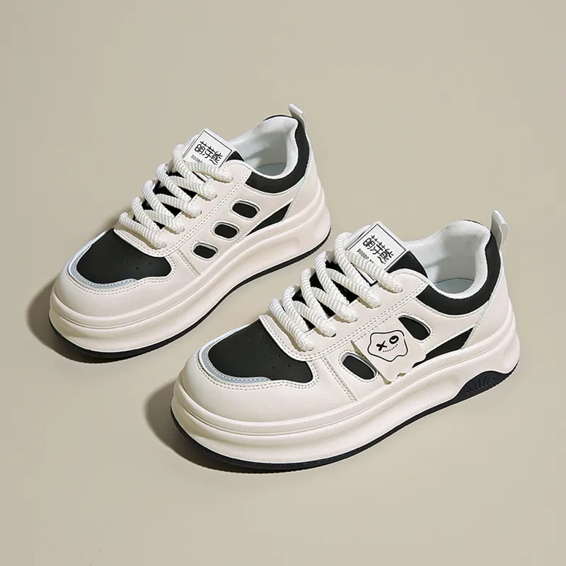 Budding Bear Anti-Slip And Wear-Resistant Lightweight Height Increasing Low-Top Skateboard Shoes Women's-2