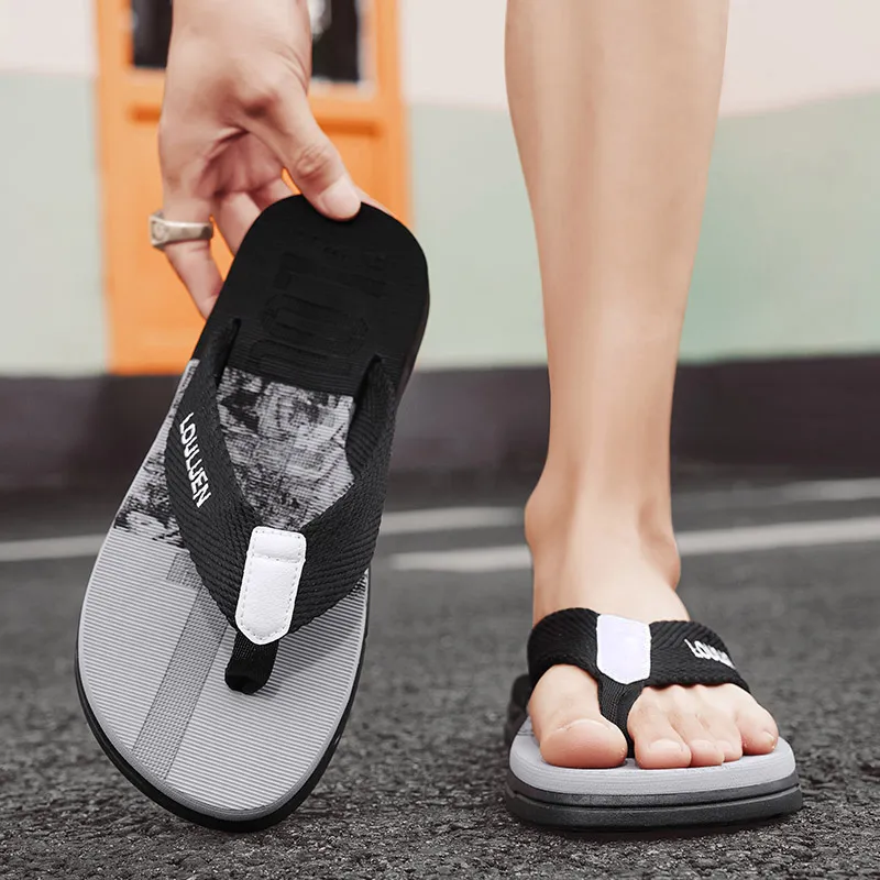 Budding Bear Quiet Odor Resistant Abrasion Resistant Slip Resistant Flip Flops Men's-3