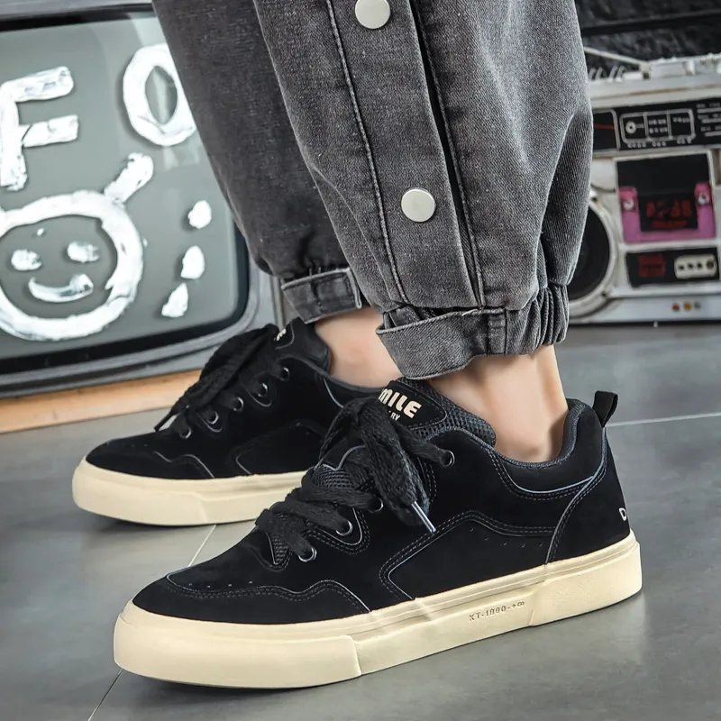 Budding Bear Slip Resistant, Abrasion Resistant, Lightweight, Support, Height Increasing Low Top Skateboard Shoes Men's-14
