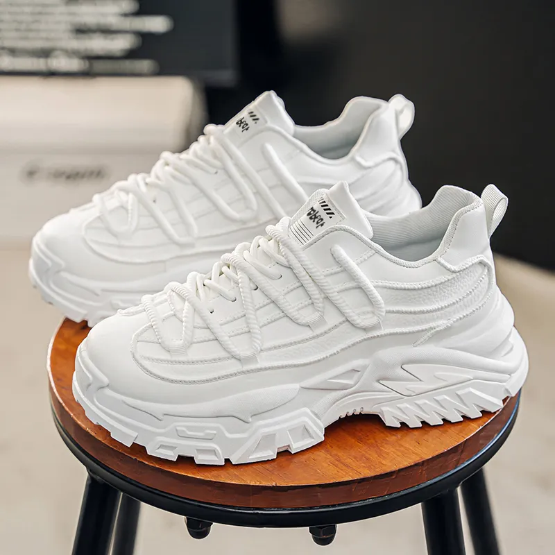 Budding Bear Slip Resistant, Abrasion Resistant, Lightweight, Height Increasing Low Top Chunky Sneakers Men's-3