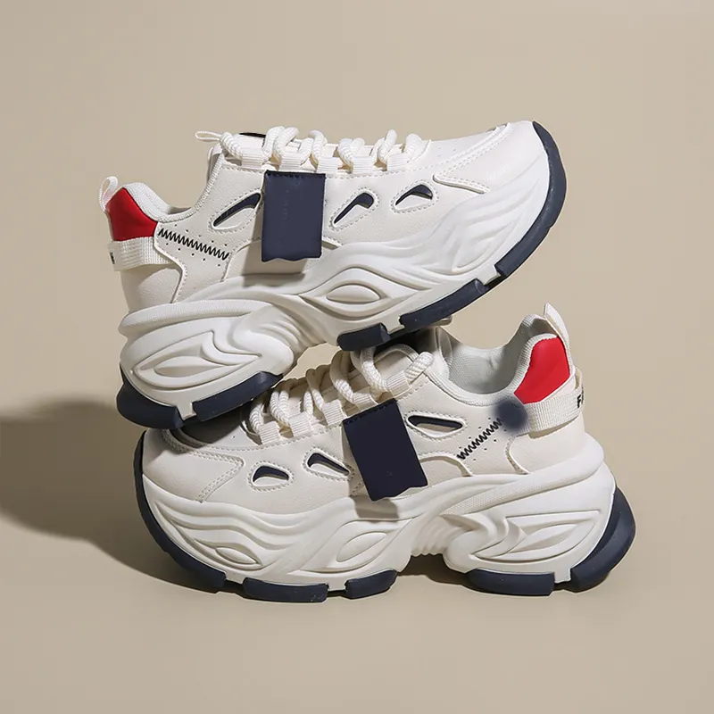 Budding Bear Slip Resistant, Abrasion Resistant, Lightweight, Height Increasing Low Top Chunky Sneakers Women's Box-9