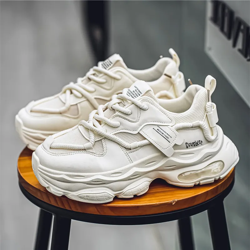 Budding Bear Slip-Resistant Breathable Lightweight Height Increasing Low-Top Chunky Sneakers Men's-1