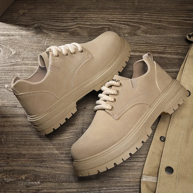 Budding Bear Anti Slip Wear Resistant Water Resistant Height Increasing Low Top Casual Shoes Men's-27