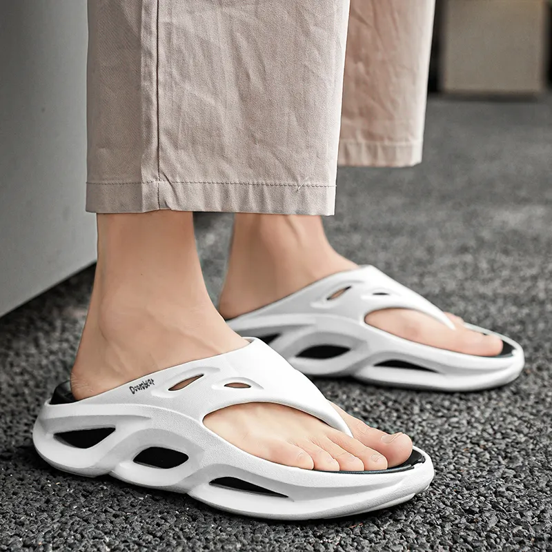 Budding Bear Quiet Odor Resistant Abrasion Resistant Slip Resistant Flip Flops Men's-4