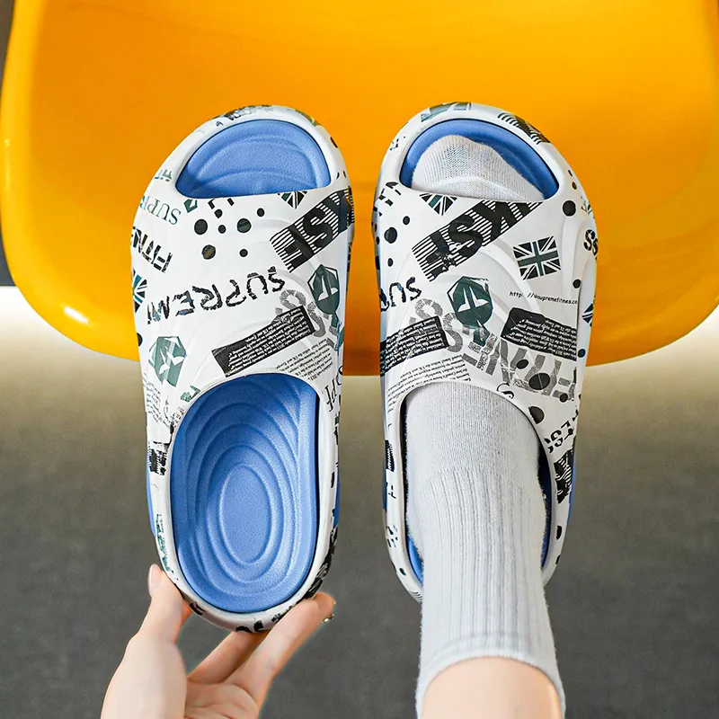 Budding Bear EVA Quiet Slip Resistant Odor Resistant Abrasion Resistant Slide Slippers Men's-9