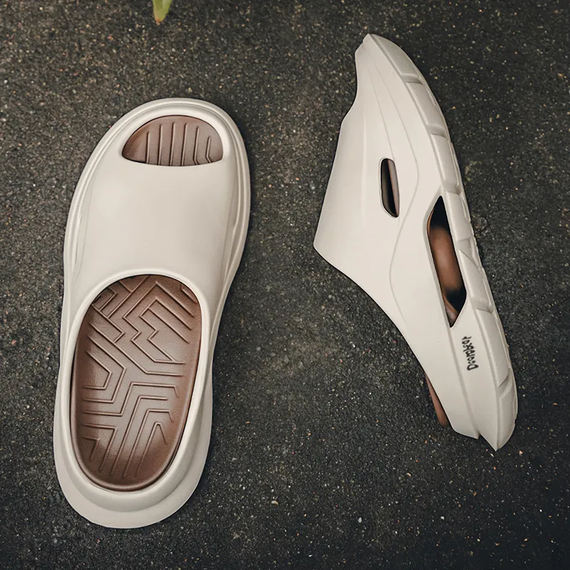 Budding Bear EVA Cut Out Quiet Slip Resistant Odor Resistant Massage Cushioning Slide Slippers Men's-9
